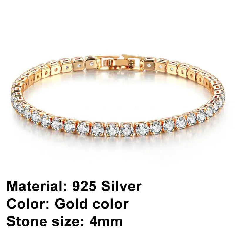 Rose Gold Zirconia Sterling Tennis Bracelet - Glamora