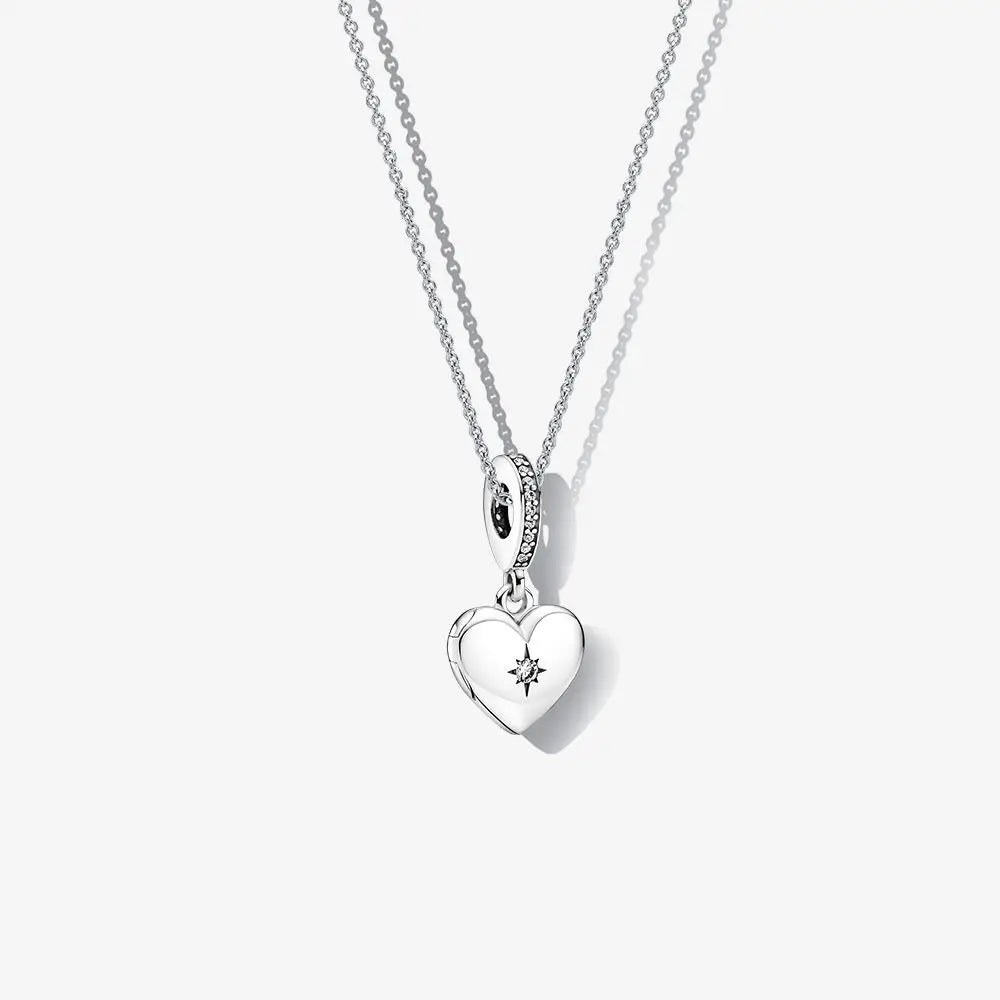 925 Sterling Silver Sparkling Crystal Pendant - Glamora