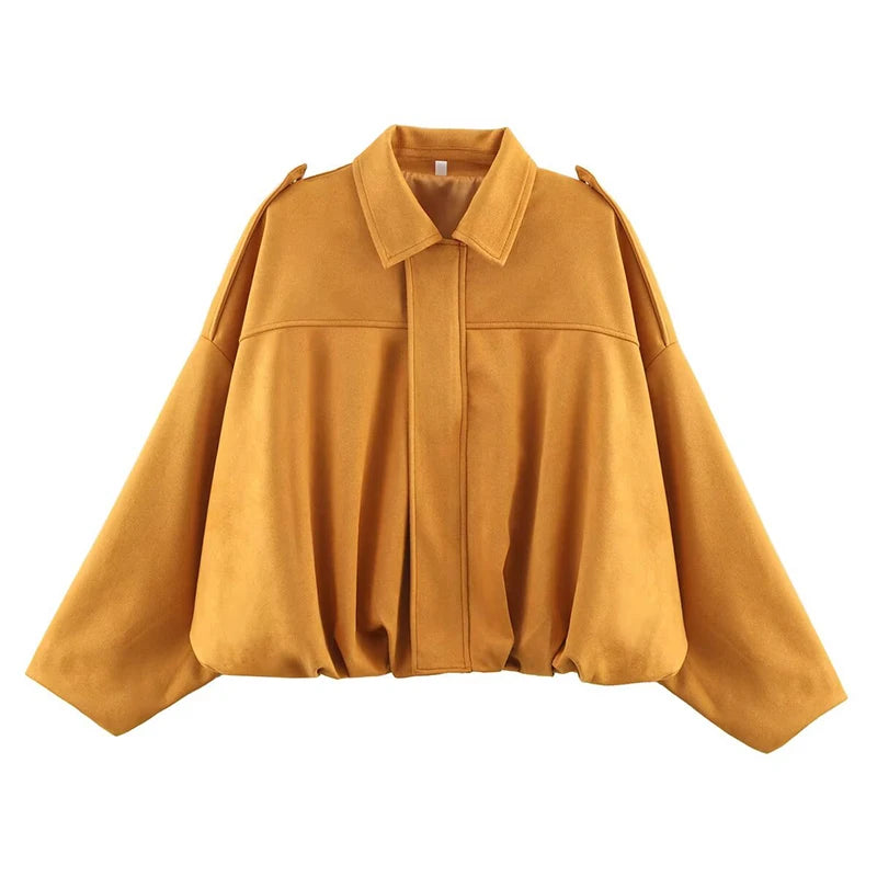 Vintage Bomber Jacket Stylish Outerwear Women - Glamora