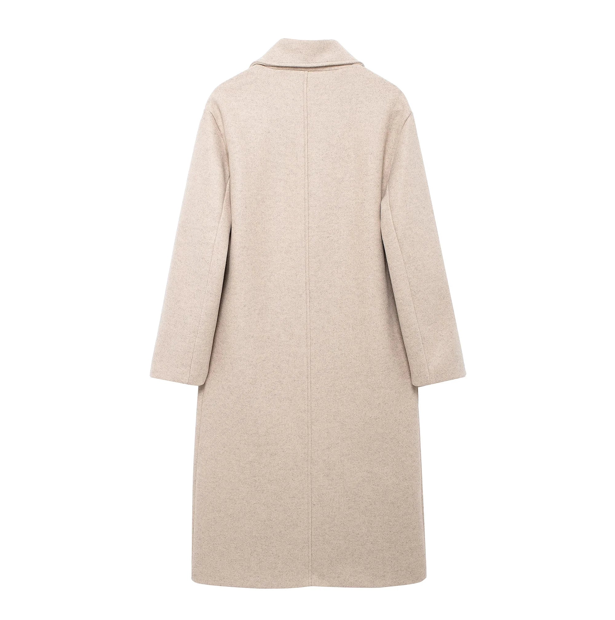 Double Breasted Wool Coat Warmth Women - Glamora