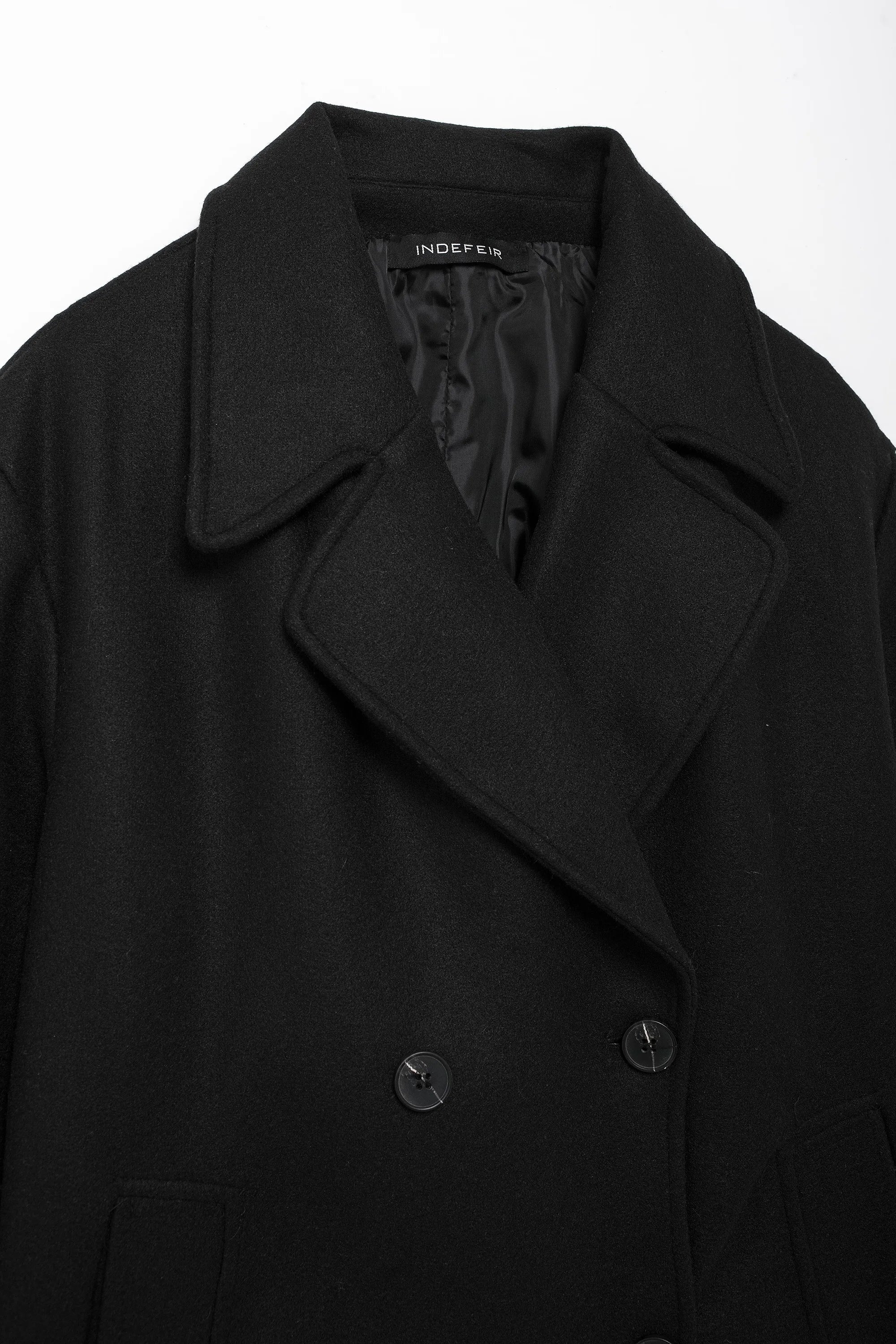 Double Breasted Wool Coat Warmth Women - Glamora