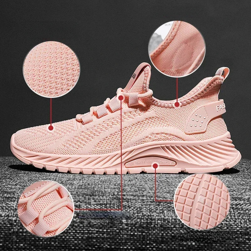 Breathable Knit Sneakers Comfort Walkers Women - Glamora