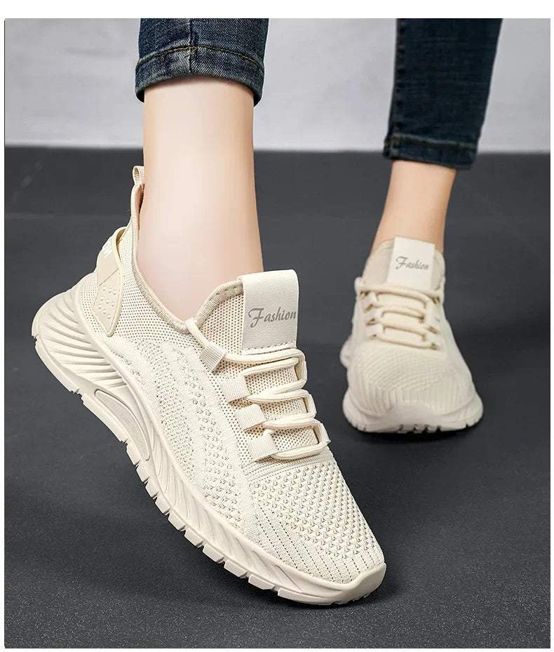 Breathable Knit Sneakers Comfort Walkers Women - Glamora