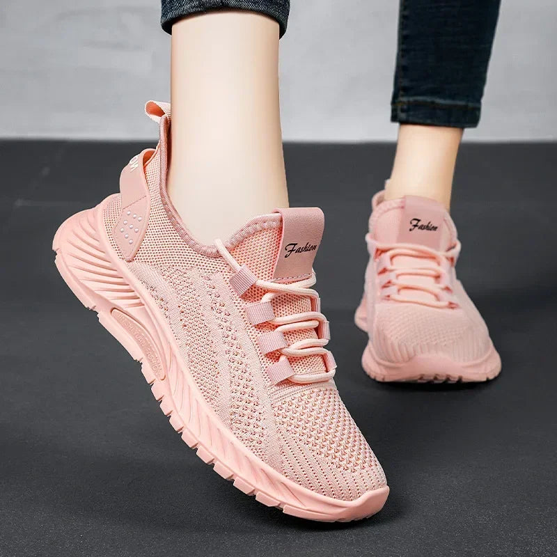Breathable Knit Sneakers Comfort Walkers Women - Glamora