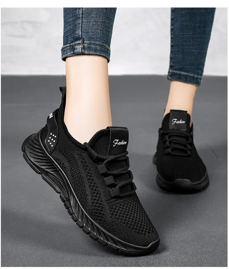 Breathable Knit Sneakers Comfort Walkers Women - Glamora
