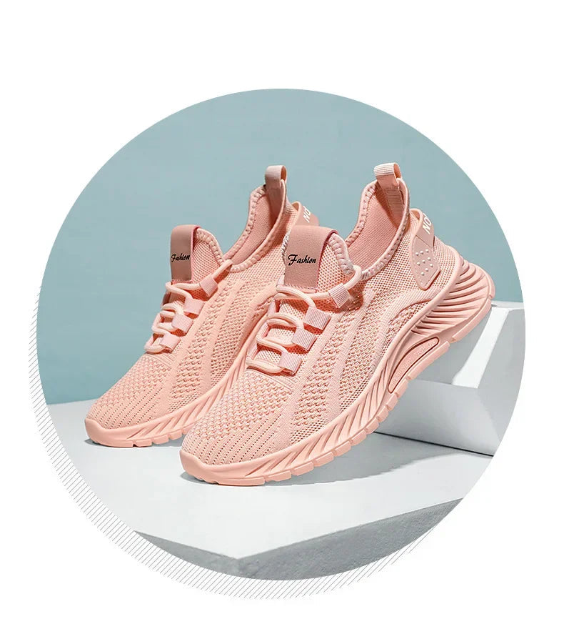 Breathable Knit Sneakers Comfort Walkers Women - Glamora