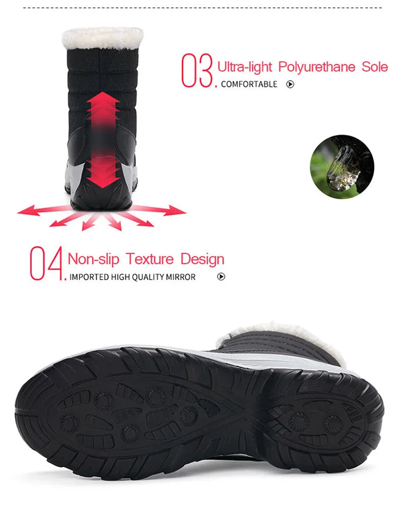 Warm Non Slip Snow Boots Women - Glamora