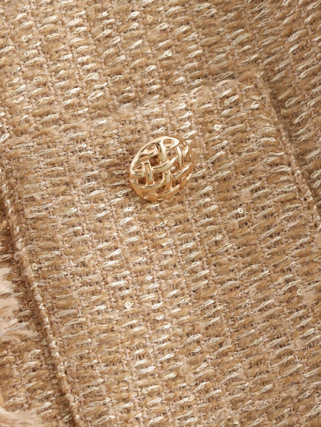 Woolen Tweed Jacket Cozy Women Outerwear - Glamora