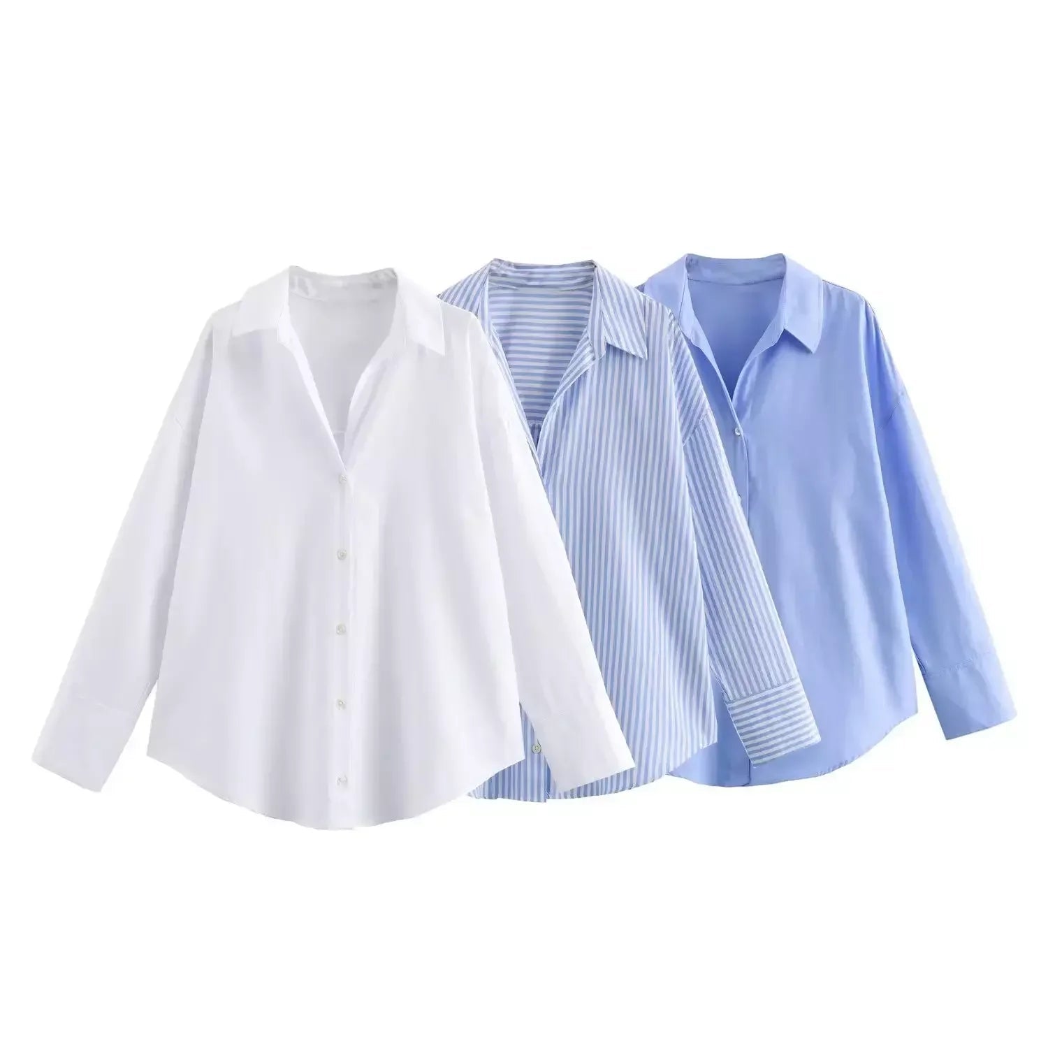 Cotton Oxford Blouse Stylish Comfort Women - Glamora