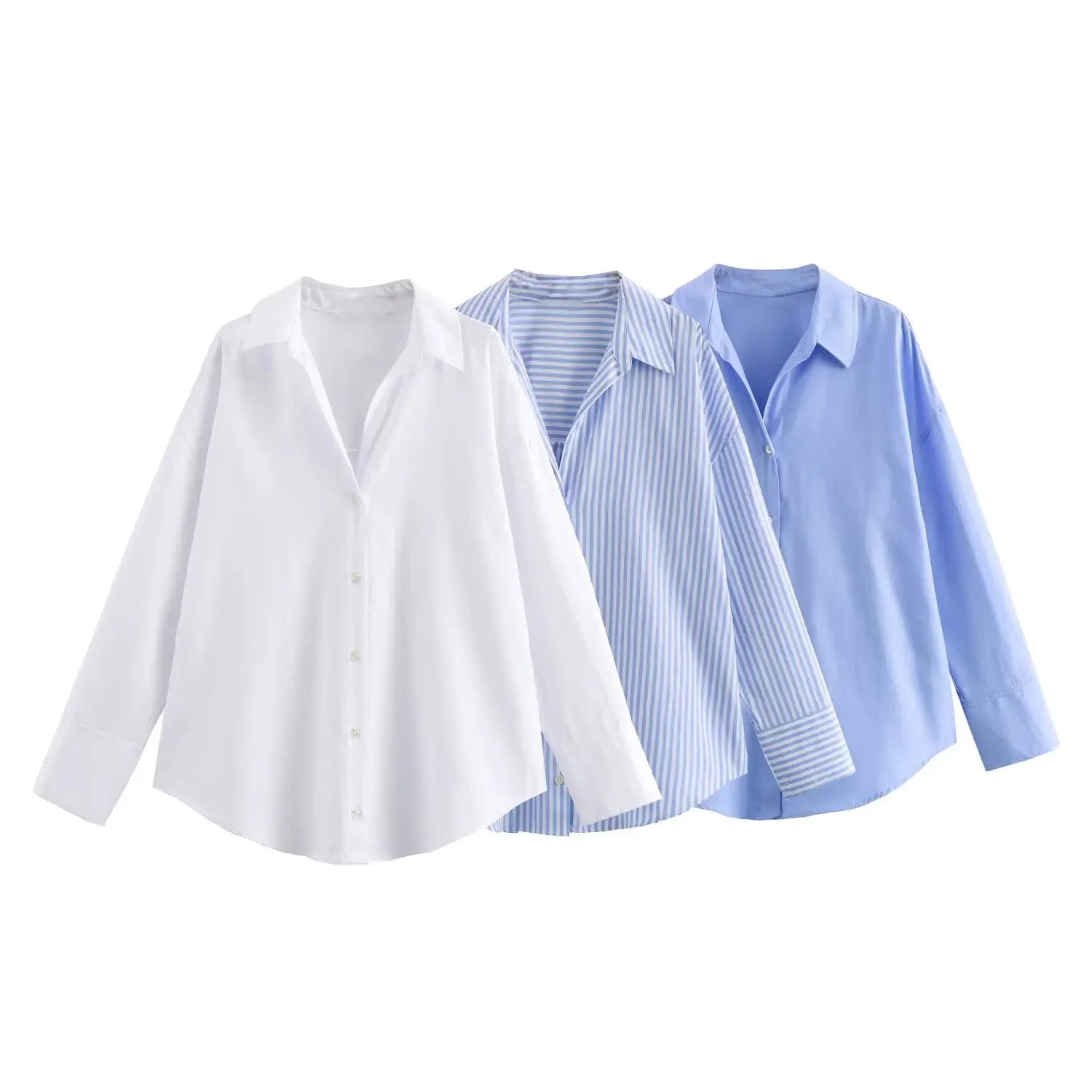 Cotton Oxford Blouse Stylish Comfort Women - Glamora