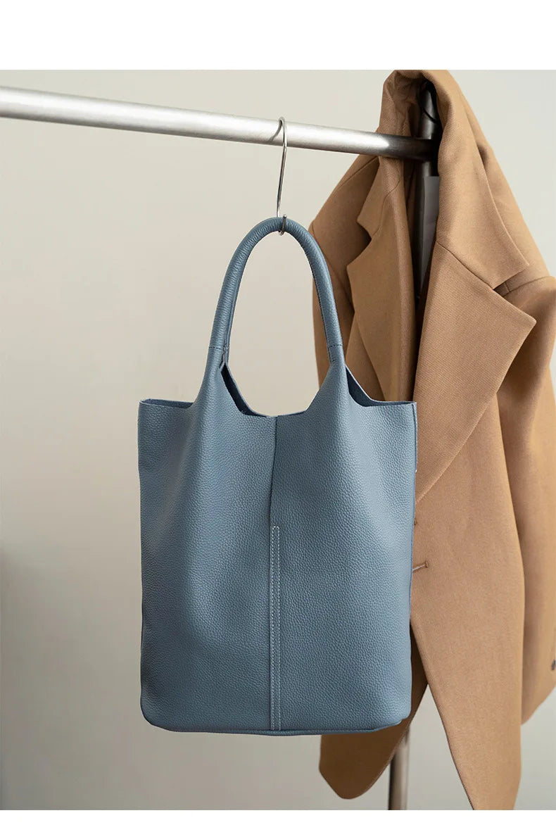 Soft Leather Tote Large Capacity Women - Glamora