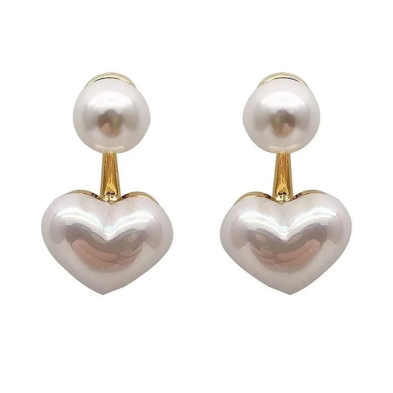 Elegant Pearl Heart Pendant Necklace - Glamora