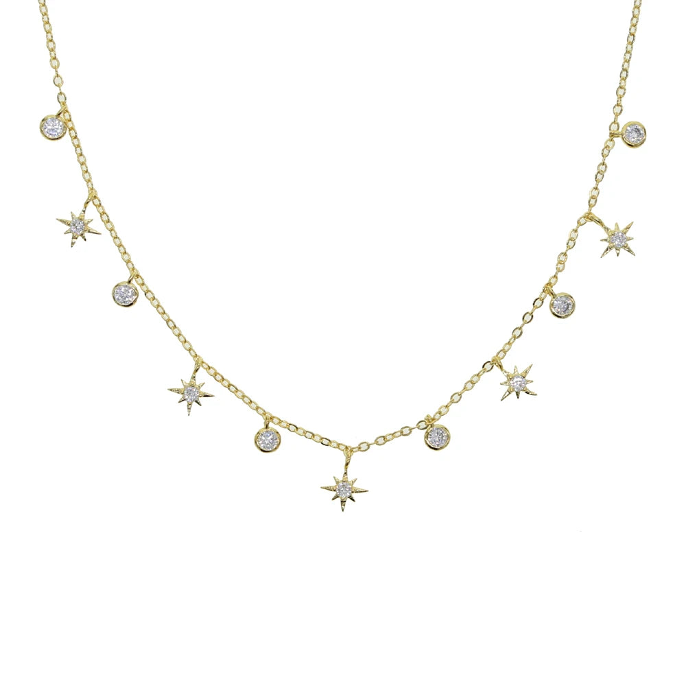 Gold Plated North Star Pendant Necklace - Glamora