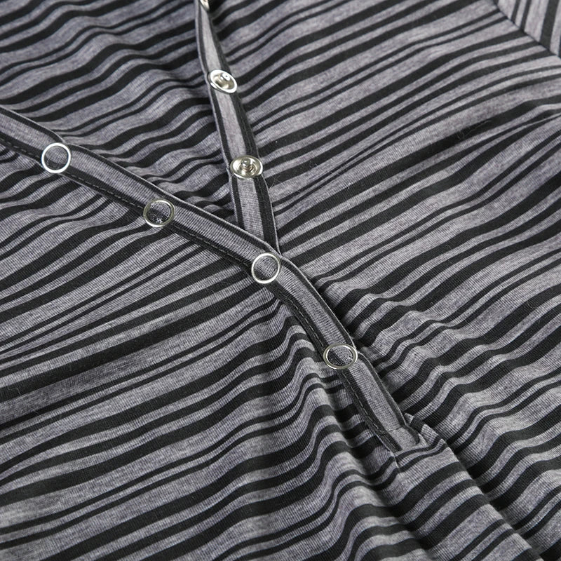 Striped Hooded Slim Fit Tops Women - Glamora