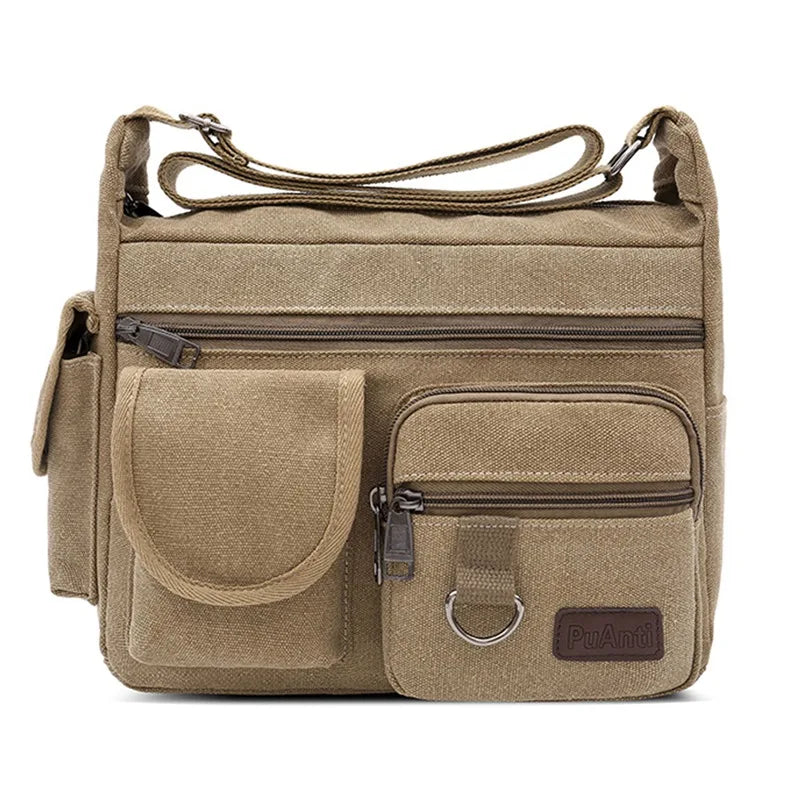 Durable Canvas Crossbody Bag Travel - Glamora