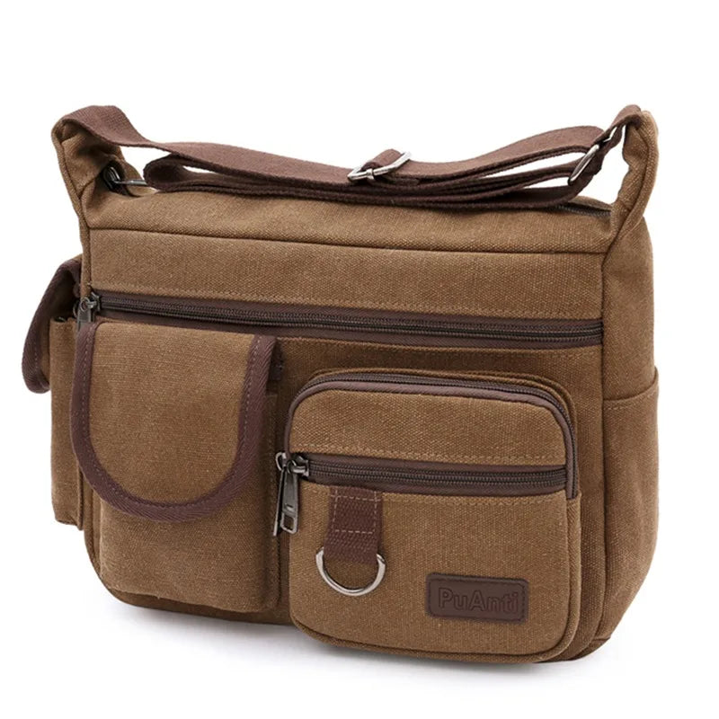 Durable Canvas Crossbody Bag Travel - Glamora