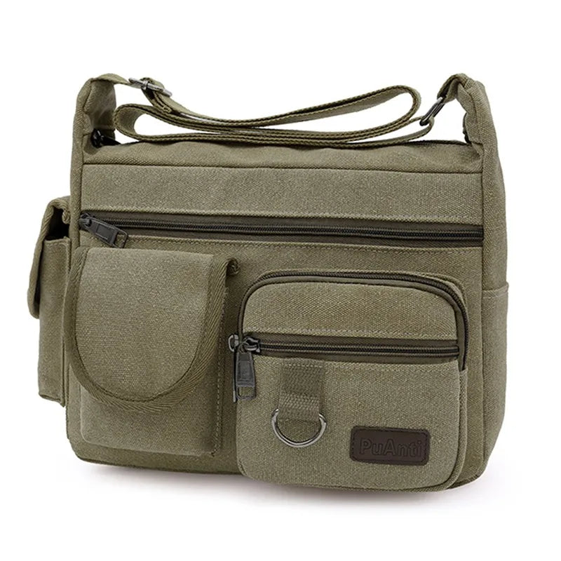 Durable Canvas Crossbody Bag Travel - Glamora