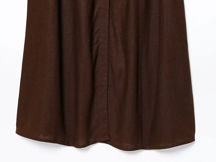 Pleated Belted Dress Elegant Spring Wear - Glamora