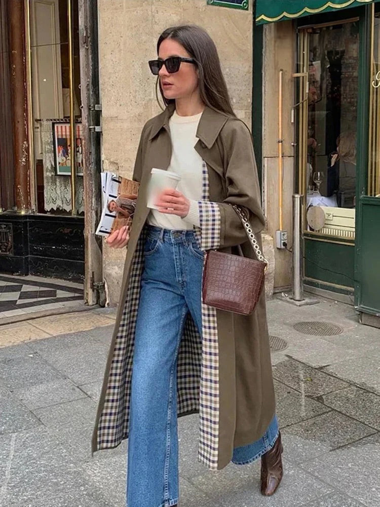 Long Trench Coat Warm Autumn Winter