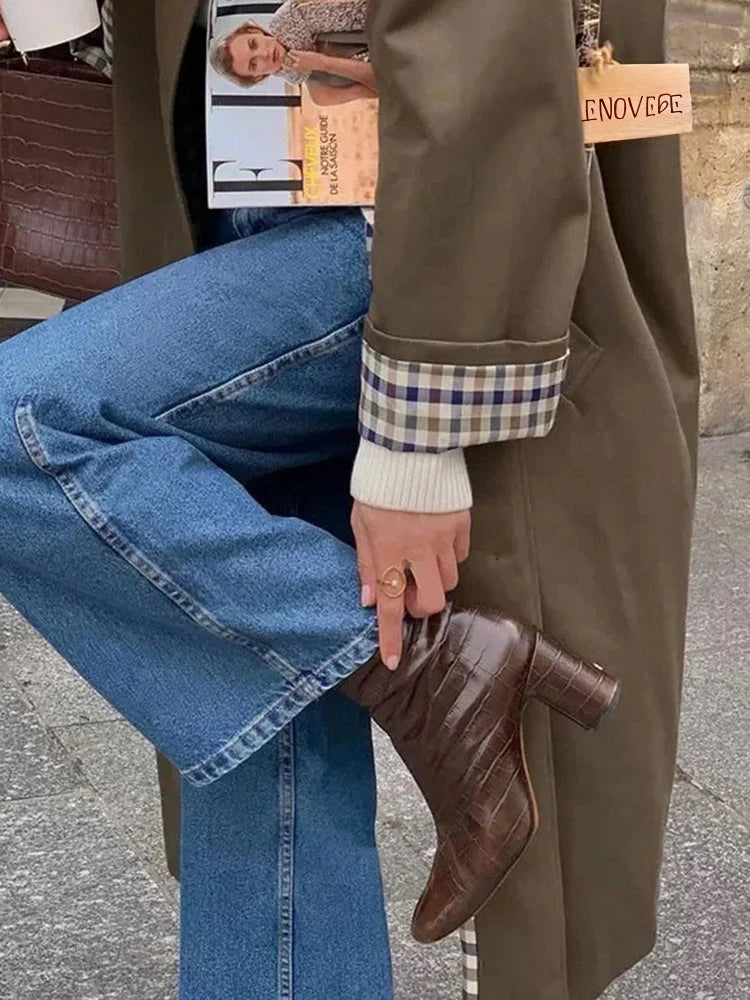 Long Trench Coat Warm Autumn Winter