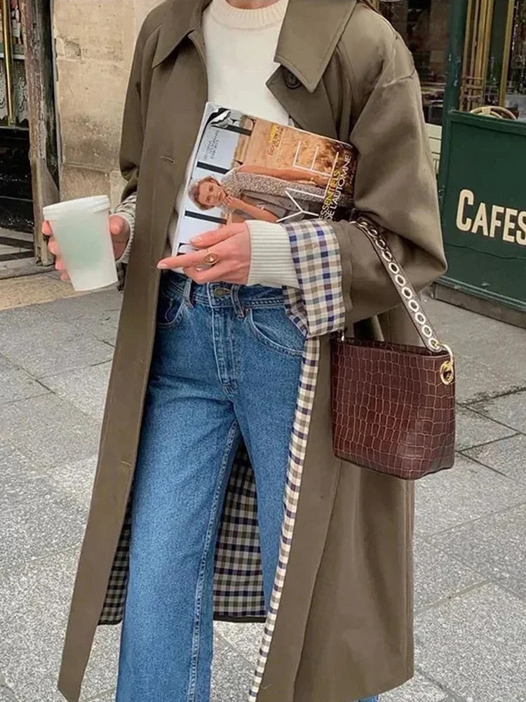 Long Trench Coat Warm Autumn Winter