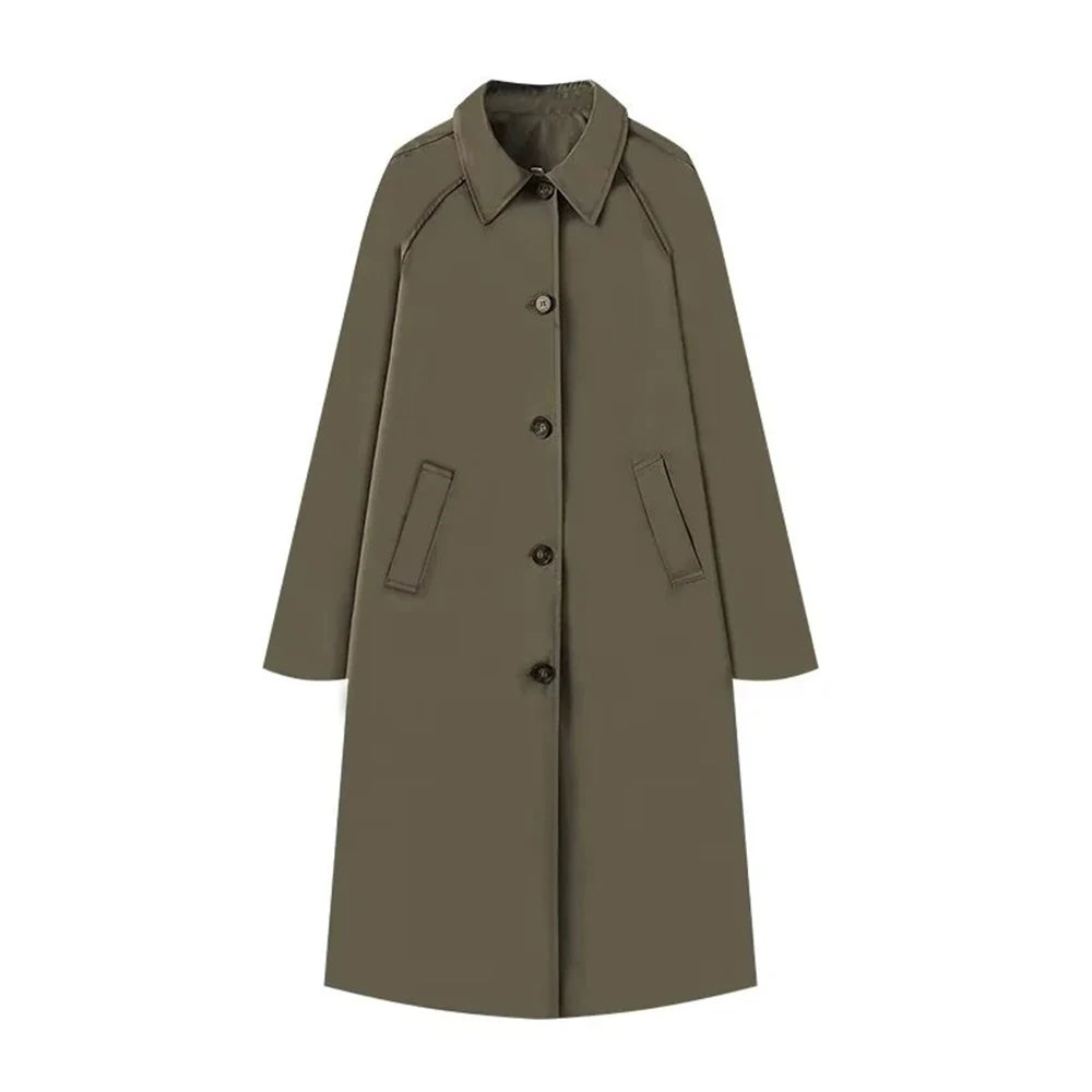 Long Trench Coat Warm Autumn Winter - Glamora