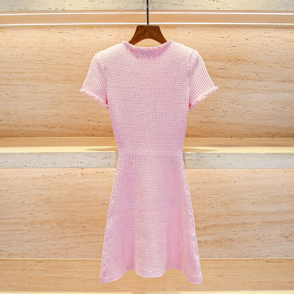 Knitted Tassel Corset Dress Elegant Women - Glamora