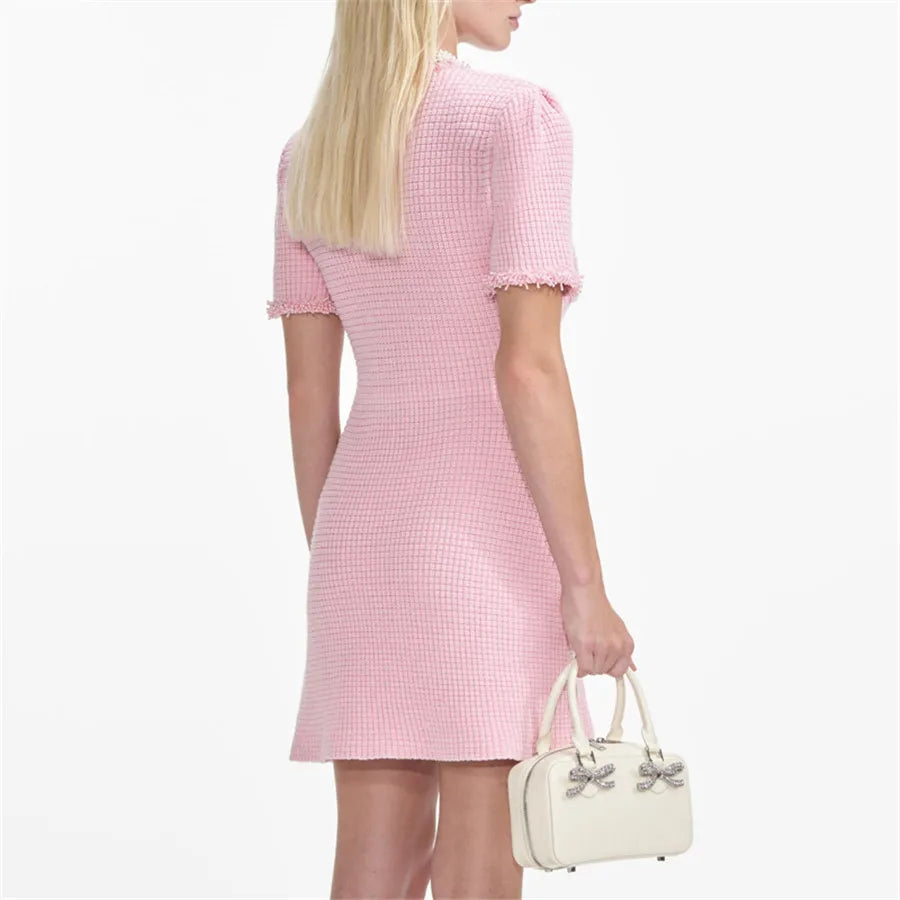 Knitted Tassel Corset Dress Elegant Women - Glamora