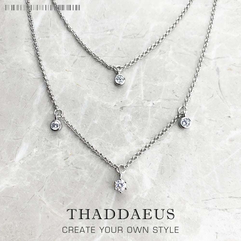 925 Sterling Silver Double Layer Necklace - Glamora