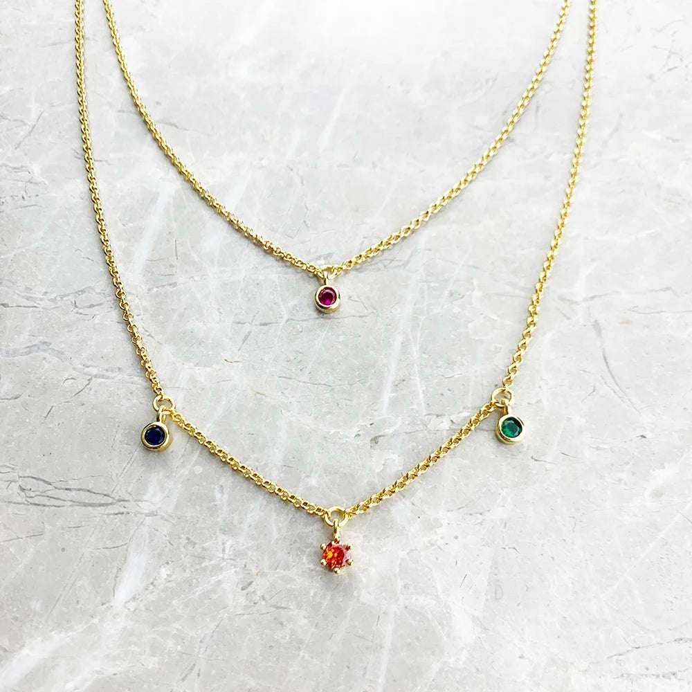 925 Sterling Silver Double Layer Necklace - Glamora