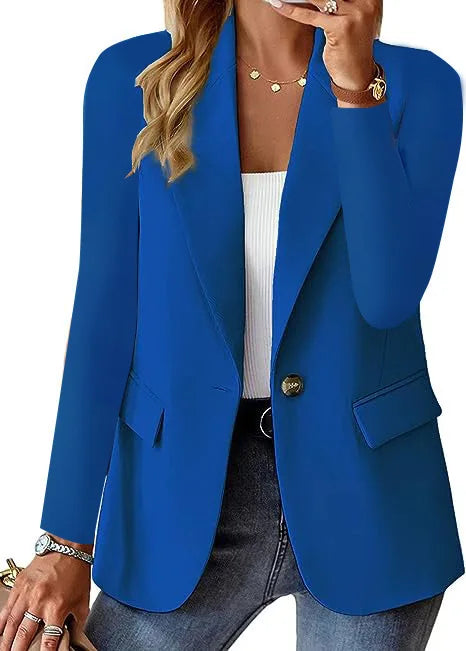 Oversized Blazer Jacket Elegant Business Wear - Glamora