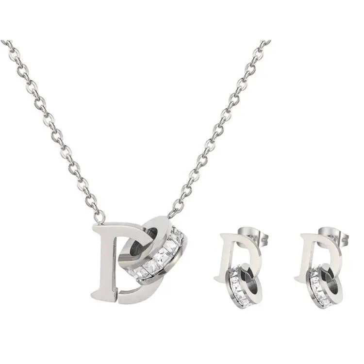 Timeless Stainless Steel Cubic Zirconia Set - Glamora