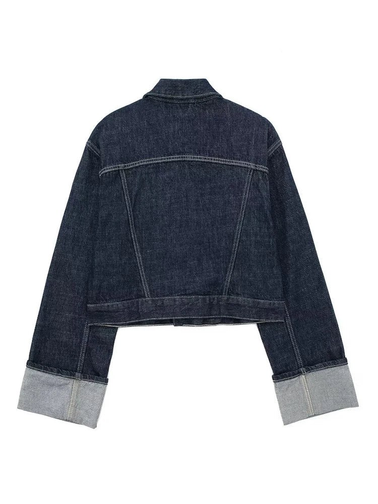 Vintage Denim Jacket And Jeans Set - Glamora