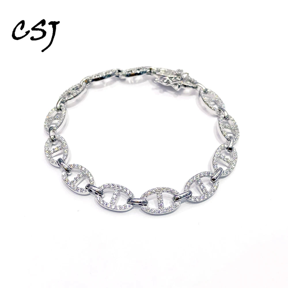 925 Sterling Silver Zircon Tennis Bracelet - Glamora