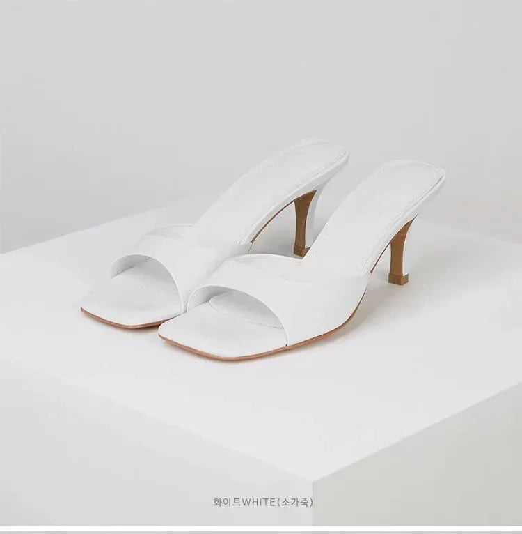 Square Toe High Heel Sandals Summer - Glamora