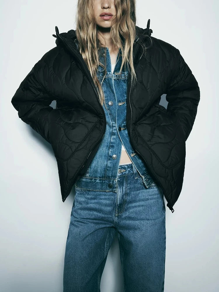 Hooded Warm Zipper Jacket Women - Glamora