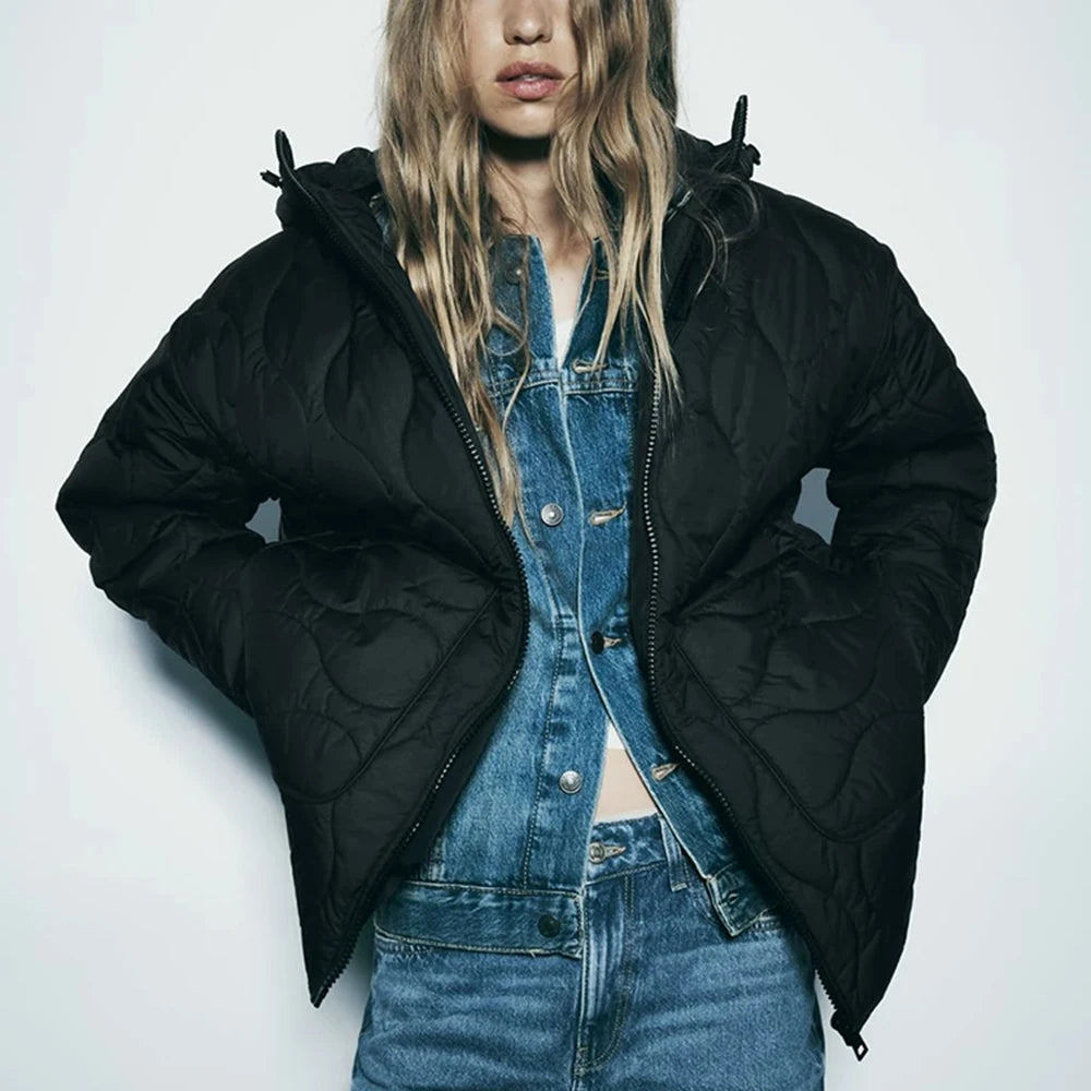 Hooded Warm Zipper Jacket Women - Glamora