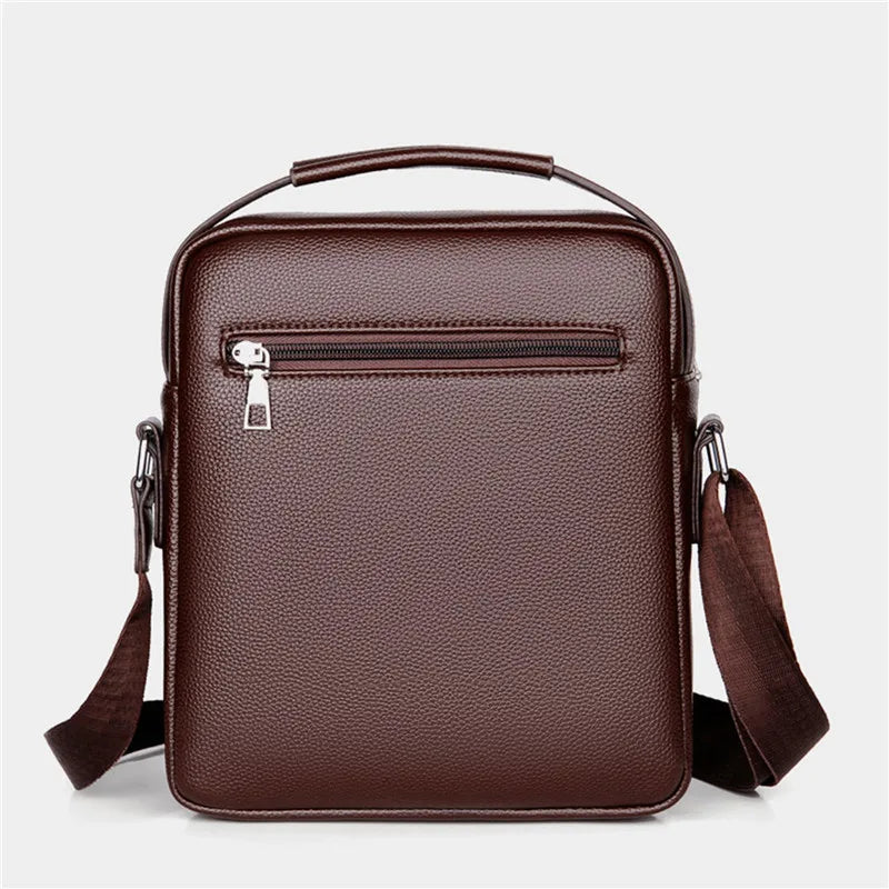 Genuine Leather Crossbody Tote Business - Glamora