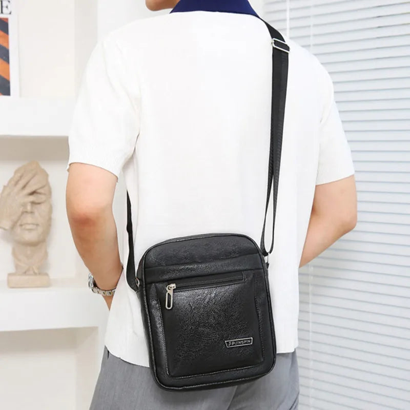 Genuine Leather Crossbody Tote Business - Glamora