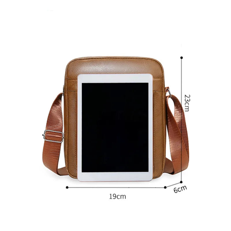 Genuine Leather Crossbody Tote Business - Glamora