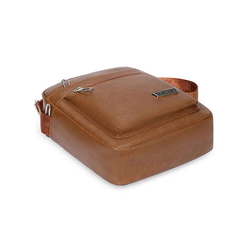 Genuine Leather Crossbody Tote Business - Glamora
