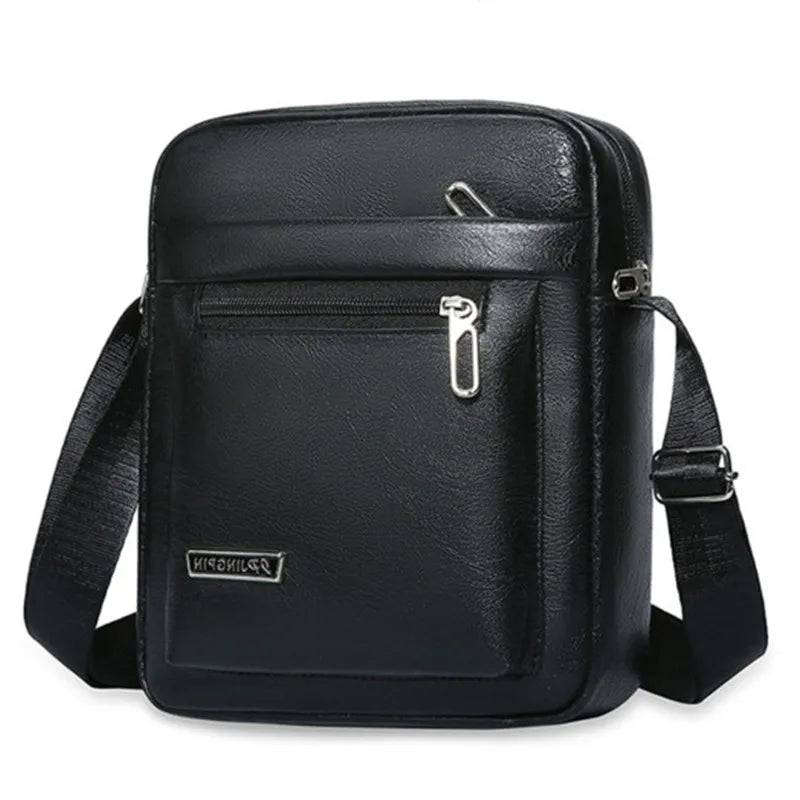Genuine Leather Crossbody Tote Business - Glamora