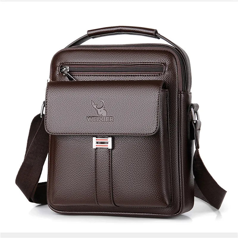 Genuine Leather Crossbody Tote Business - Glamora