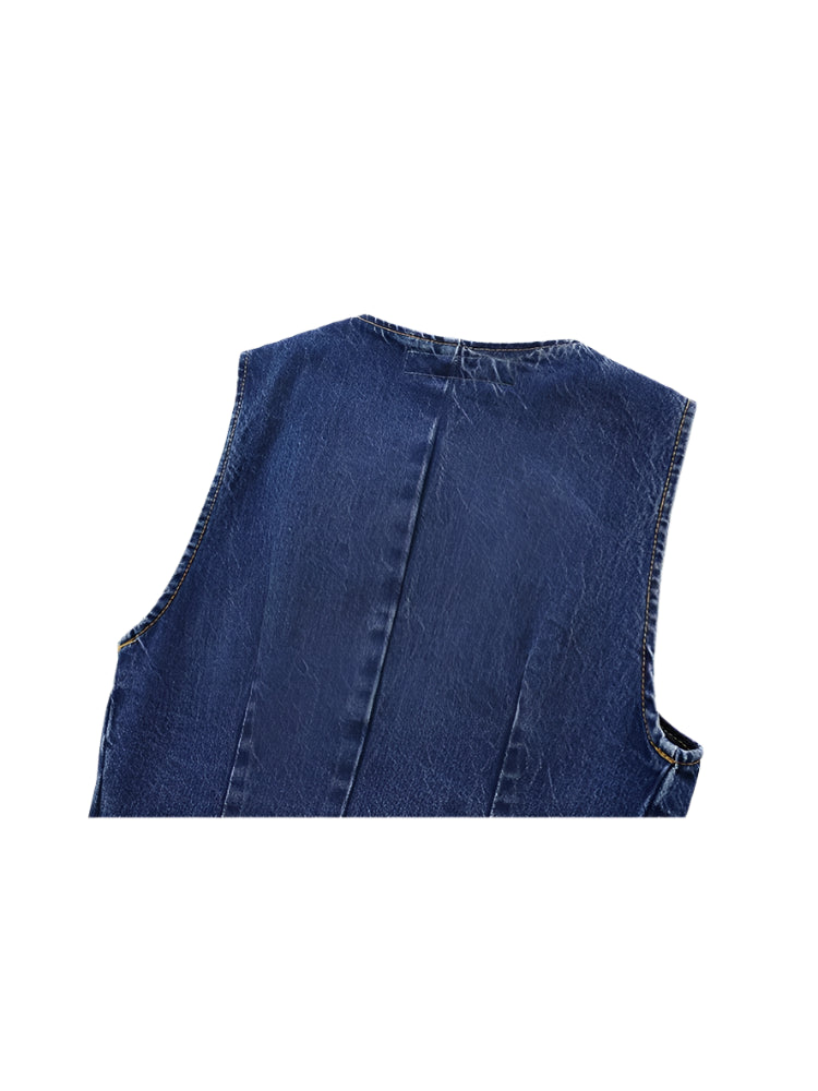 Cropped Denim Vest Casual Streetwear Women - Glamora