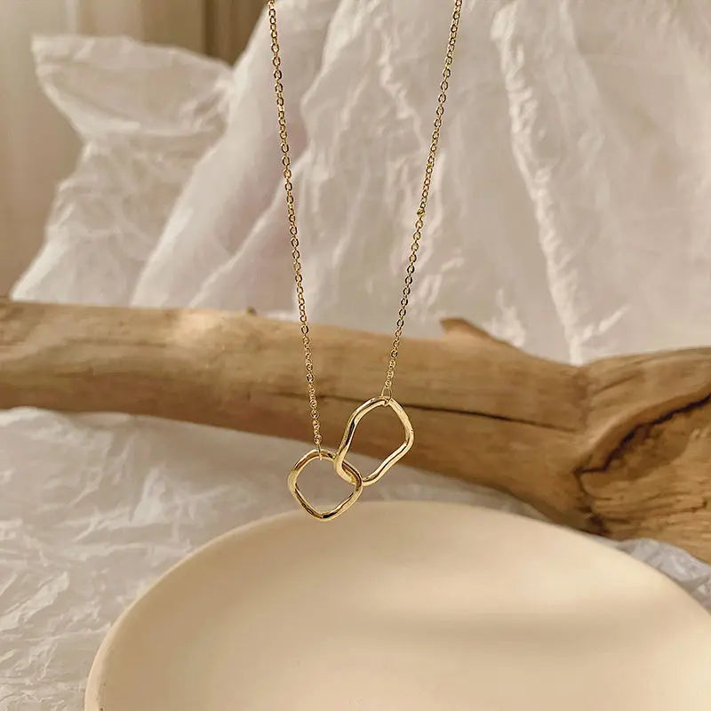 Exquisite Layered Geometric Round Necklaces - Glamora