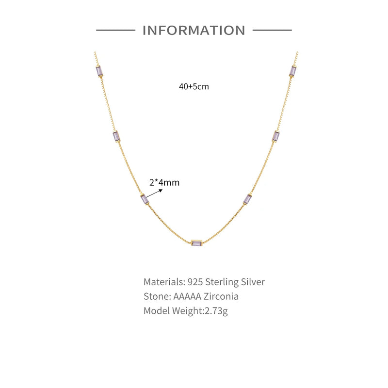 CANNER Sterling Silver Zircon Chain - Glamora