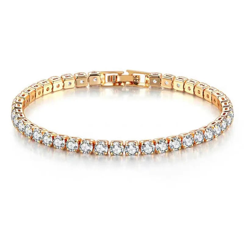 Rose Gold Zirconia Sterling Tennis Bracelet