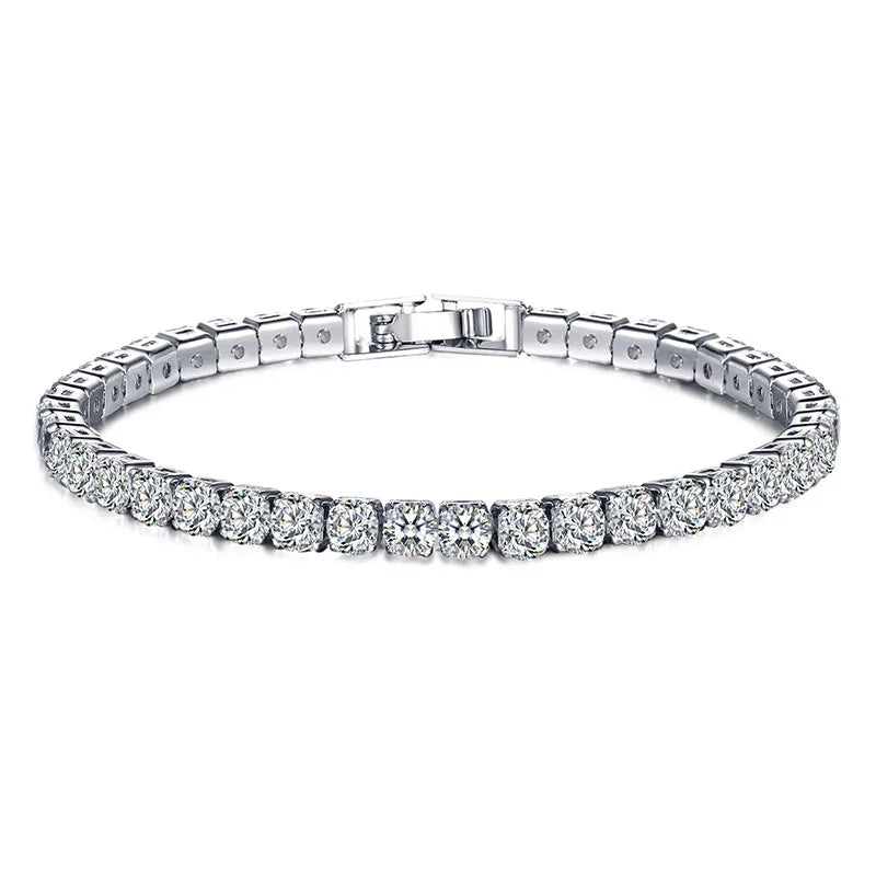 Rose Gold Zirconia Sterling Tennis Bracelet - Glamora