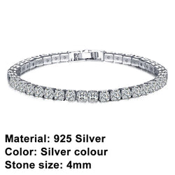 Rose Gold Zirconia Sterling Tennis Bracelet - Glamora