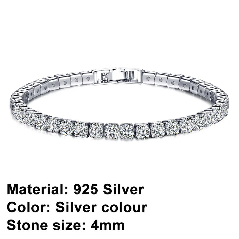 Rose Gold Zirconia Sterling Tennis Bracelet - Glamora
